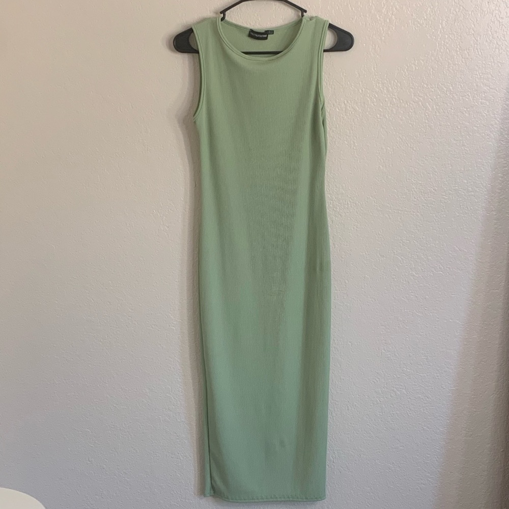 Sage midi dress